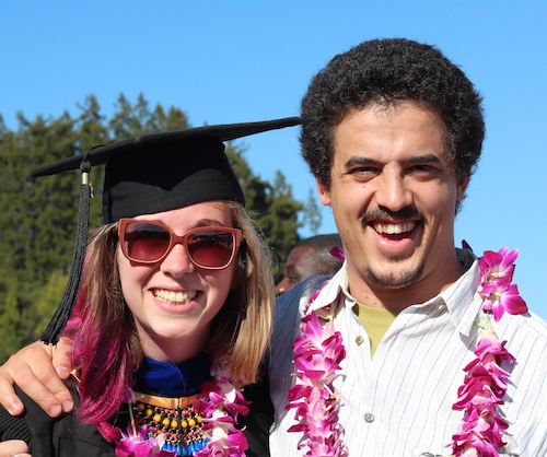 Mary Garcia and Zachary Feigenbaum at Commencement 2014