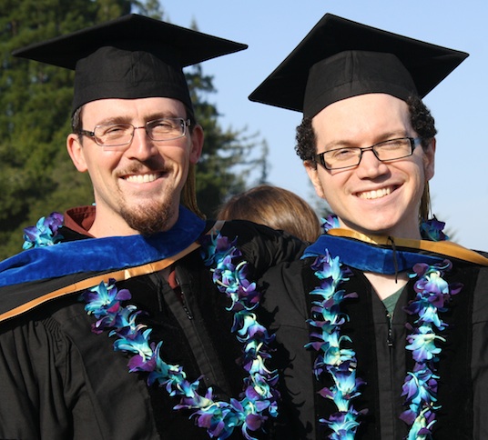 Ben Roome and Lucas McGranahan at 2012 commencement