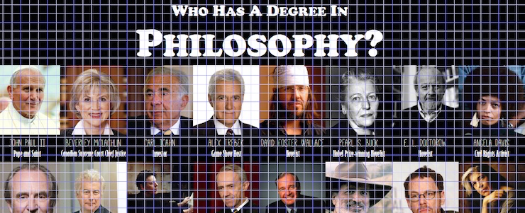 Who has a degree in Philosophy? Pope John Paul, Angela Davis
